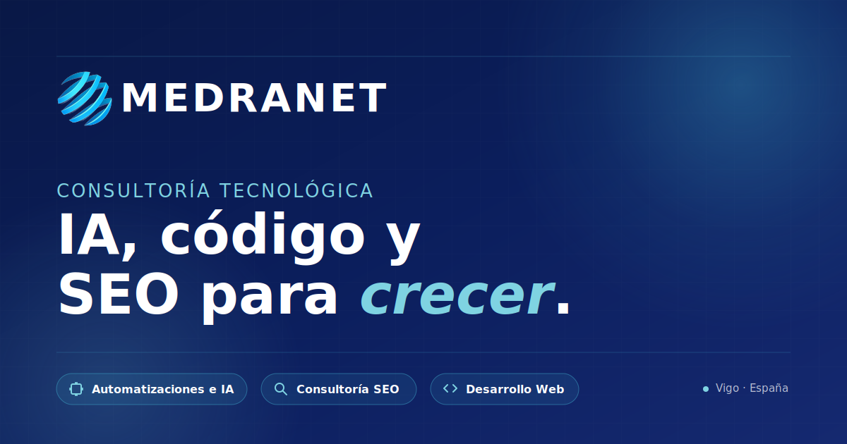 MedraNet - Consultora Tecnológica. IA, desarrollo web a medida y SEO.
